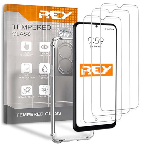 [Lot de 3] Verre Trempé et Coque Anti-Shock pour Honor 90 Lite 5G, Verre trempé et Silicone TPU Haute résistance