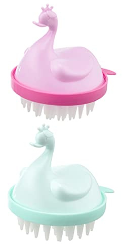2 Stück-pack Shampoo Bürste für Haarreinigung und Kopfhautmassage | Pp und Tpe, zum Haarewaschen, Lindert Juckreiz, Entspannt bei Nasser und Trockener Anwendung Zufällige Farbe