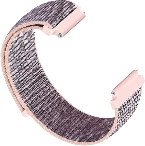 OUTPUTBT Bracelet Nylon 20mm pour Huawei Watch GT 3 Pro 43mm/GT3 42mm/GT2/2 Sport/2Pro/Fit2/Honor Magic Watch2/Fossil/Ticwatch Femmes