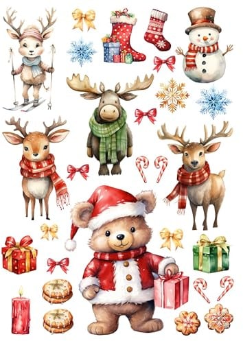 MissRompy | Weihnachten (53) alle Motive oder einzeln mit Schriftzug DTF Bügelbilder dunkle und helle Aufbügler Bügelbild Sammelbogen Applikation Advent Weihnachhtspulli Patch