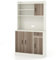 KOMFOTTEU Hochschrank Buffetschrank 180cm, Küchenschrank mit & Kabellöchern, Mehrzweckschrank mit 4 verstellbaren Regalen 3 Schränken, Aufbewahrungsschrank groß für Küche Esszimmer (Weiß)