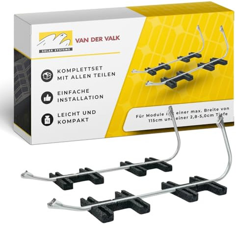 SICATRON Solarmodul-Halterung ValkBox3 I Aufständerung aus eloxiertem Aluminium I Einfache Montage ohne Bohren I 17° Neigung für maximale Solarerträge I Ideal für Flachdächer & Freiflächen