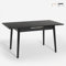 Produce Shop Mesa extensible de madera 110-140 x 75 cm cocina cristal blanco negro Pixam – negro