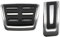 Fußstütze Bremse Für VW Für Golf 7 Für GTI MK7 Edelstahl Auto Fuß Kraftstoff Pedal Bremse Kupplung Pedale Abdeckung Pedalkappen Abdeckung(B)