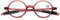 Lanomi Lesebrille Damen Herren Unisex Retro sehr Leicht Runde Sehhilfe Lesehilfe Kleine Vollrandbrille Nerd Brille Transparent Rot Lesebrillen 1.5