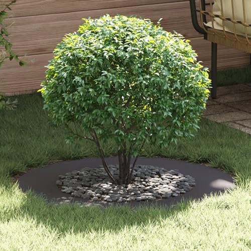 HaoChrymec Jardinière Ronde with Plastique Synthétique, Design Moderne, Jardinieres Extérieur, Pot de Fleur Extérieur Grande Taille, Jardinière Balcon, Carré Potager sur Pied, Noir, 100 litres