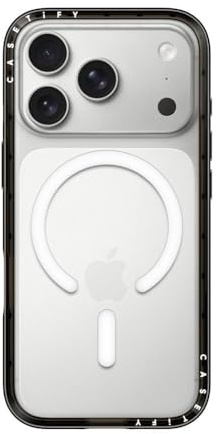 CASETiFY Compact Magsafe iPhone 17 Pro Case [Lightweight/Slim Fit/Compatible with Magsafe] - Clear Black