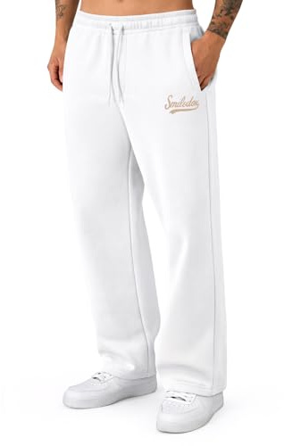 SMILODOX Jogginghose Herren Lorik, Bequeme Sweathose mit Logo-Detail, elastischem Bund mit Kordelzug, seitlichen Eingrifftaschen, geradem Beinabschluss und weichem Material, ideal für Sport
