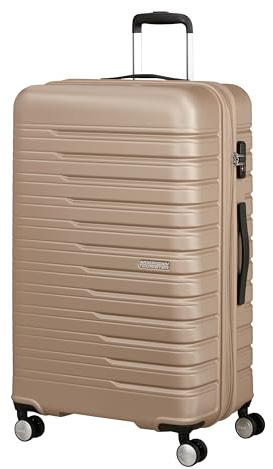 American Tourister Flashline - Valigetta rigida grande (78 cm), espandibile, con 4 ruote, lucchetto TSA, 100/109 l, colore: oro avorio