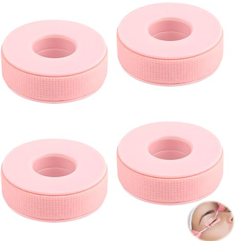 4 Rollen Wimpern Tape, Wimpernverlängerung Band Atmungsaktive Mikroporen Lash Tapes Schmerzfreie Entfernung Hypoallergenes Klebeband für Eyeliner Lidschatten Wimpernverlängerung 1,25 cm x 9 m
