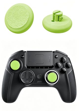 Joystick-Kappe für Nacon Revolution 5 Pro Game Controller – rutschfeste, verstärkte Analogstick-Daumenstift-Griffkappen als Ersatzteile, Grün