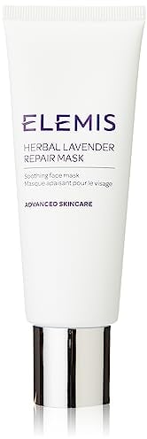 ELEMIS Herbal Lavender Repair Mask, Soothing Clay Balm Deeply Cleanses, Rebalances it also Nourishes Skin, Calming Balm Formulated with Rosemary, Thyme, Lavender, Leaves Skin Bright and Balanced, 75ml
