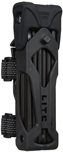 ABUS folding lock Bordo Lite 6050/85 with lock bag - lightweight bike lock made of special steel - ABUS security level 7 - 85 cm - black