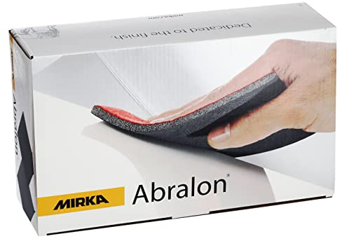 Mirka Abralon Abrasive Sheets 115x140mm 180 Grit 20 Pack | High gloss abrasive pads for polishing lacquer wood and plastic with durable foam backing 20 pack Mirka quality