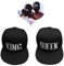 Buchstabe Baseballcap,Baseballmütze für Liebespaar Paare Bestickte Rapper Cap Buchstabe Druck KING & QUEEN bestickt- 2 Stück