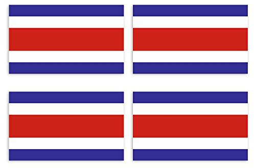 Kiwistar Aufkleber 4,5 x 2,7 cm Costa Rica - Land Staat Autoaufkleber Flagge Länder Wappen Fahne Sticker Kennzeichen - Auto - Fahrrad - LKW