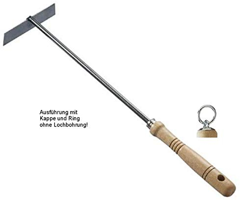 Turk 74670 Esche Schaber mit Holzgriff und Gap Plus Ring, Silber, 45 x 0,8 x 30 cm