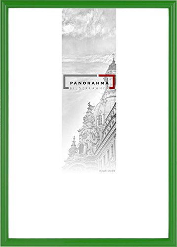 PANORAHMA BILDERRAHMEN Kunststoff Bilderrahmen 21 x 29,7 cm (DIN A4), Grün/Bilder Rahmen zum Aufhängen/Kunststoff Rahmen mit Echtglas