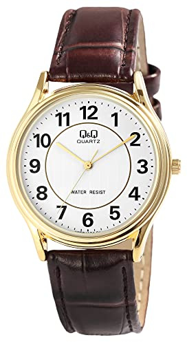 Q&Q Herren-Uhr Kunstleder Armbanduhr