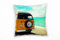 Paul Sinus Art Retro und Vintage, gelb, türkis, Retrobus, Freiheit, Kult Deko Kissen 40x40cm für Couch Sofa Lounge Zierkissen - Dekoration zum Wohlfühlen