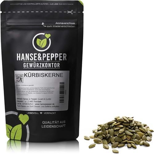 1kg Kürbiskerne ohne Schale ohne Zusätze natürlich vom Hnase&Pepper Gewürzkontor - Gourmet Serie