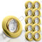 trendlights24 Decora Decken Einbaustrahler flach 35 mm 230V 10er Set - LED Spots je 5W Neutralweiß 400lm austauschbar - Gold Messing schwenkbar 68 mm