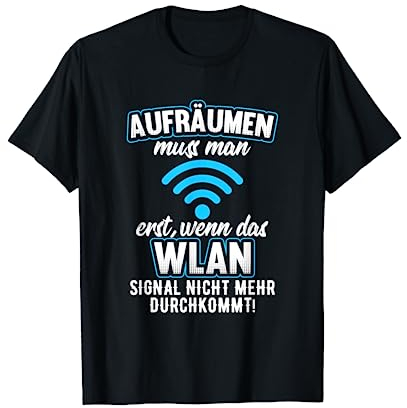 Admin, Nerd, Gamer, Wlan Design I Informatiker, Zocker Motiv T-Shirt