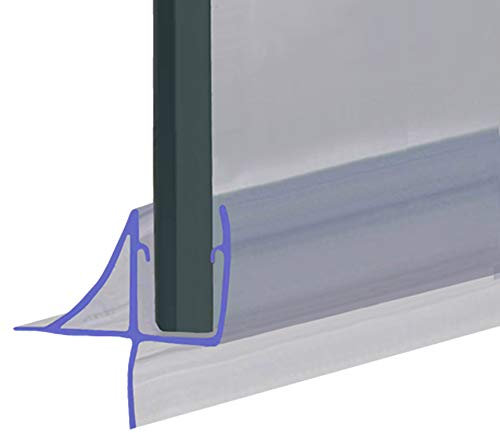 Shower Seal for Screens, Doors or Panels | Fits 8, 9 or 10mm Glass | Straight Fin Shape | Seals Gaps of Up to 12mm | 80cm, 90cm, 140cm or 2m Long | SEAL078 (80cm)
