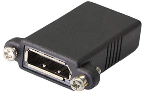 DisplayPort-Koppler, DP-Buchse auf DP-Buchse, DisplayPort-Verlängerungskabel-Anschluss-Adapter mit Panel-Montage-Schnallenschlitz und Schraube