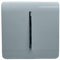Trendi 1 Gang 2 Way 240V Screwless Raised Front Plate Plastic Artistic Modern Glossy 10 Amp Chrome Rocker Single Electrical Wall Light Switch Cool Grey - ART-SS2CG