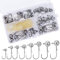 Pwsap 40Stück Jighaken mit Round Jighead, Jigköpfe für Gummifische zum Raubfishangeln, mit 10Stück Gummifische, Bleikopf-Angelhaken Set mit verschieden Größe 2g 3.5g 5g 7g 10g 14g 17g 20g