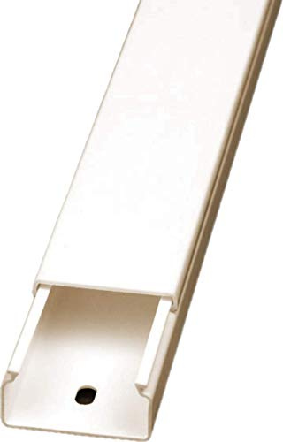 NoSun CabCom PVC Kabelkanal Kabelleiste Kabelschacht Brüstungskanal zur Montage an Wand oder Decke diverse Größen und Farben (30 x 15 mm, 6 Meter, weiß)