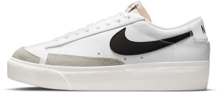 Nike Femme W Blazer Low Platform Sneaker, White/Black-Sail-Team Orange, 36.5 EU