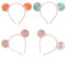EKKONG Serre-tête pour Fille de Fête, Serre-tête oreilles mickey mouse mignon, 4 Pièces, pour Pâques, Anniversaires, Fêtes, Cosplay