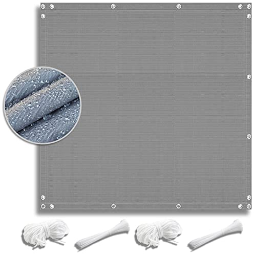 ZQXFZ Balkon Sichtschutz 2x3.8M. Oxford-Stoff,Kordel + Kabelbinder. Beschattung, Wasserdicht, gelten campen im freien Easy to Assemble Robustheit von Balkonverkleidung