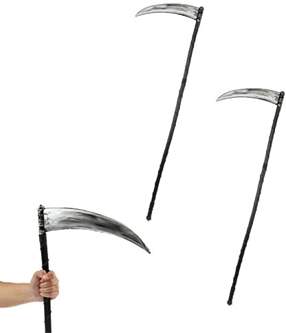 Faux d'Halloween Deluxe – Lot de 2 – 5 pièces – Accessoire de faucon à visser – Accessoire de déguisement d'Halloween