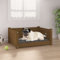 homiuse Hundebett Katzenbett Honigbraun 65,5x50,5x28 cm Massivholz Kiefer Hundekorb Katzenkorb Hundebett Grosse Hundebett MittelgroßE Hundebetten Hundesofa Hundekorb Grosse Hunde Montageanleitung
