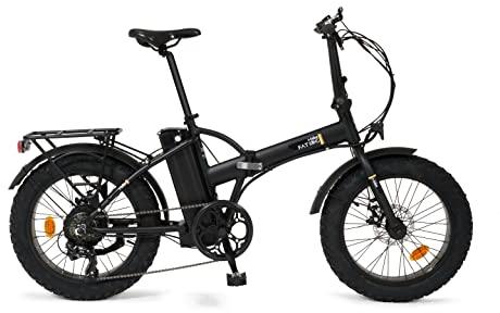 i-Bike Unisex – Erwachsene Fat Kong, Elektrofahrrad mit Pedalunterstützung, klappbar, Schwarz, Einheitsgröße