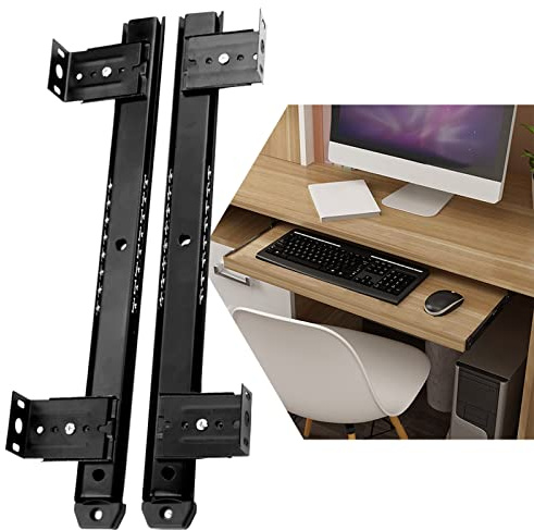 whalebee Guide A Sfere Telescopiche Guida 350mm Guide Scorrevoli per Ripiano Porta-Tastiera Regolazione in Altezza, Guide per Cassetti - Guide Cassetti per Scrivanie, Armadi Facile da Installare