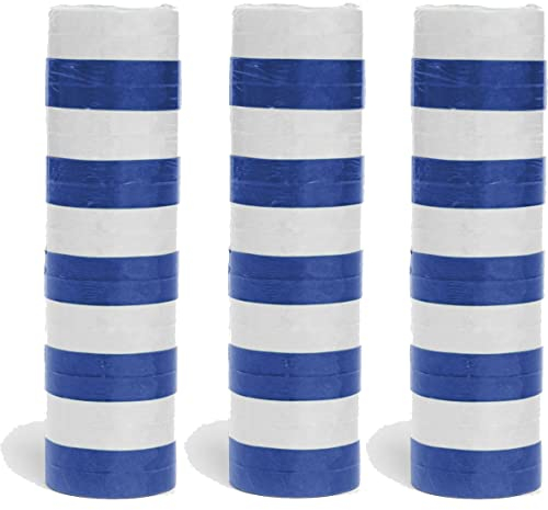 Carpeta Luftschlangen * BLAU Weiss * als Deko und Tischschmuck | 3 Rollen je 20 Schlangen, je 4m lang | Griechenland Finnland Blue weiß Tischdeko Party Streamers