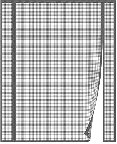 Risareyi Fiberglas Fliegengitter Tür 160x220cm, Magnet Insektenschutz Magnetvorhang Fliegengitter Doppeltür Doppelter Seitliche Öffnung für Schiebetür Balkontür Terrassentür, Ohne Bohren, Grau