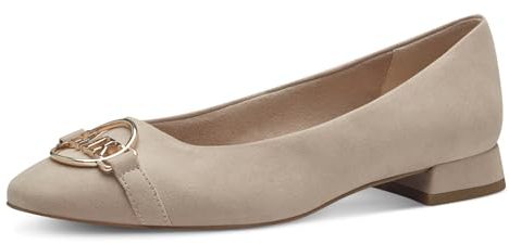 MARCO TOZZI Women's 2-82102-42 Ballet Flat, Dune, 5.5