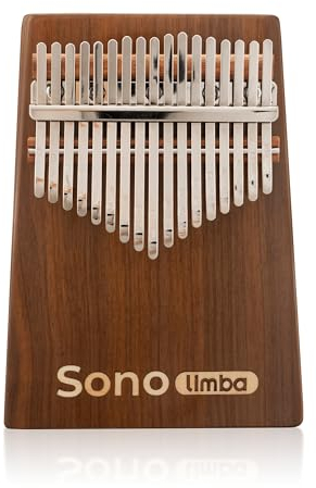 Sonodrum Kalimba Sonolimba mit 17 Schlüsseln in C - Dur aus Walnussholz - Daumenklavier inkl. Set mit Liederbuch, Schutztasche, Stimmhammer und weiteres. Kalimba Instrument für Kinder und Erwachsene