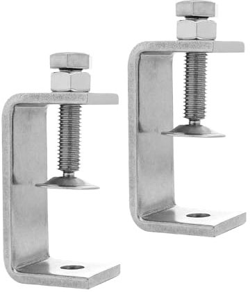 Desk Clamps, 4Pack 65mm Small Clamps, Heavy Duty C Clamp, 304 Stainless Steel for Mounting, 2.6Inch C Clamp, Wide Jaw Opening Tiger Clamp for Desk Tablet Woodworking