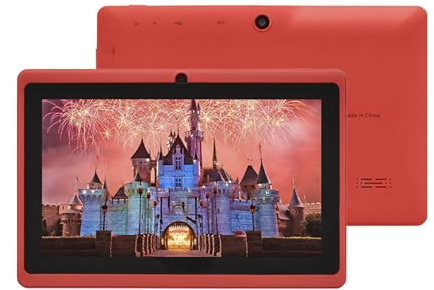 DAM Tablet Q75X Pro WiFi. SO Android 7. Pantalla 7'' 1024x600px. MTK Quad Core 1GB RAM + 8GB. Doble cámara. Color: Rojo