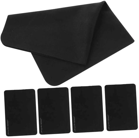 jojofuny 5 Pack Vinyl Record Cleaner Cd Clean Cloth for Turntable Black Fine Workmanship Listening for Collectors