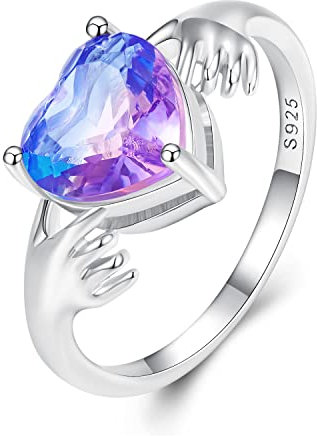 Irischer Claddagh-Freundschafts- und Liebesring aus Sterlingsilber 925 mit künstlichem Opalherz