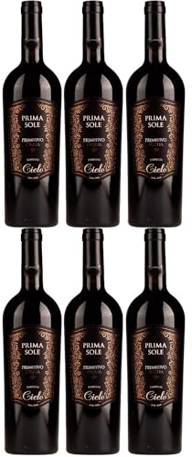 Cielo e Terra Primasole Primitivo Puglia IGT Rotwein Rot Trocken Italien inkl. FeinWert E-Book (6 x 0,75l)