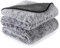 PETTOM Hundedecke Flauschig, wasserdichte Hundedecke 127 x 100 cm, Hunde Decke Sofa, Fleecedecke Hund, Katzendecke Waschbar Grau