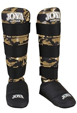 JOYA Schienbeinschoner Kickboxen Kinder- CAMO V2 - Hergestellt aus hochwertigem PU-Leder - Kampfsport Sparring Schienbeinschutz - Schienbeinschützer - Muay Thai Kickboxen - Joya Fight Gear